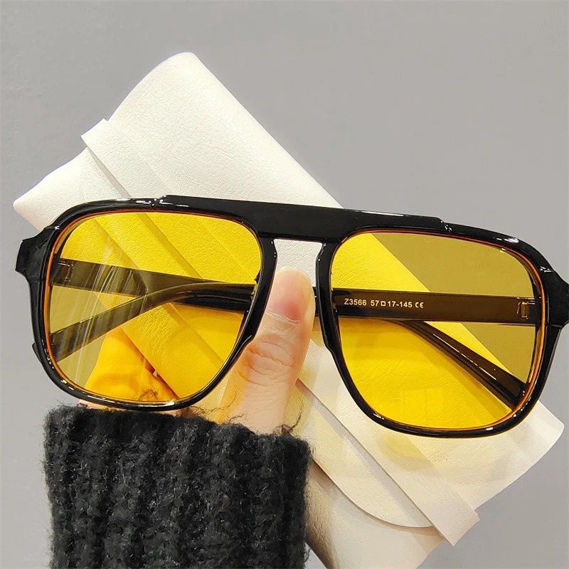 Vintage Fashion Designers - Nowe, duże okulary przeciwsłoneczne z klasycznymi
