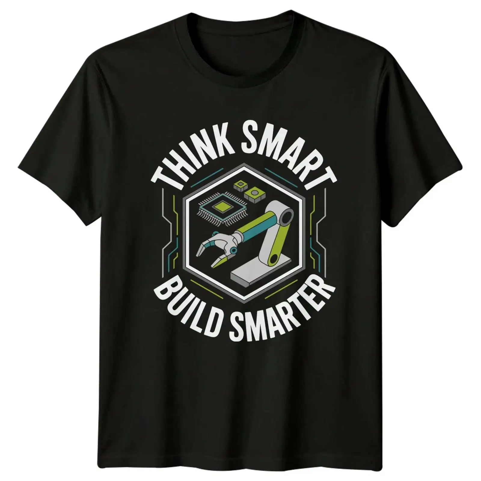 Vintage Fashion Herren - Koszulka męska Think Smart Build Smarter,