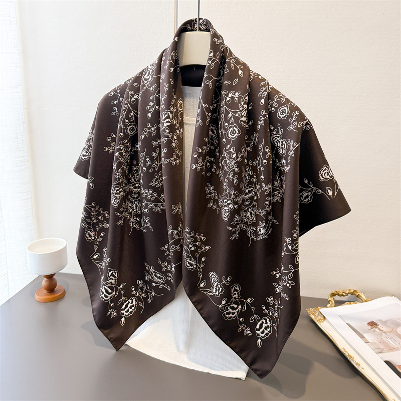 Vintage Fashion Hijab - Luksusowa, vintage'owa kwadratowa chusta damska 90x90cm,