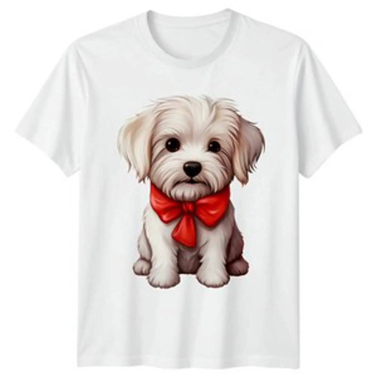 Vintage Fashion Herren - Koszulka męska Malteser Hund Welpe Tiere