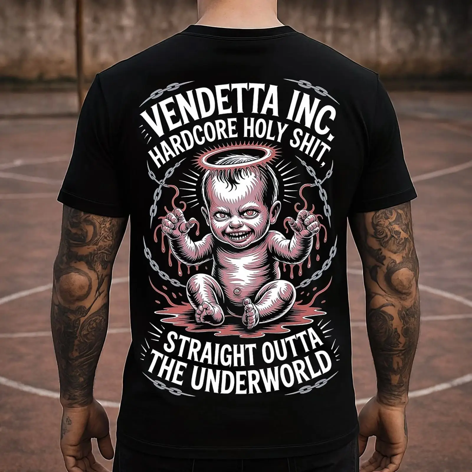 Vintage Fashion Herren - Vendetta Inc Underworld Baby T-Shirt czarny