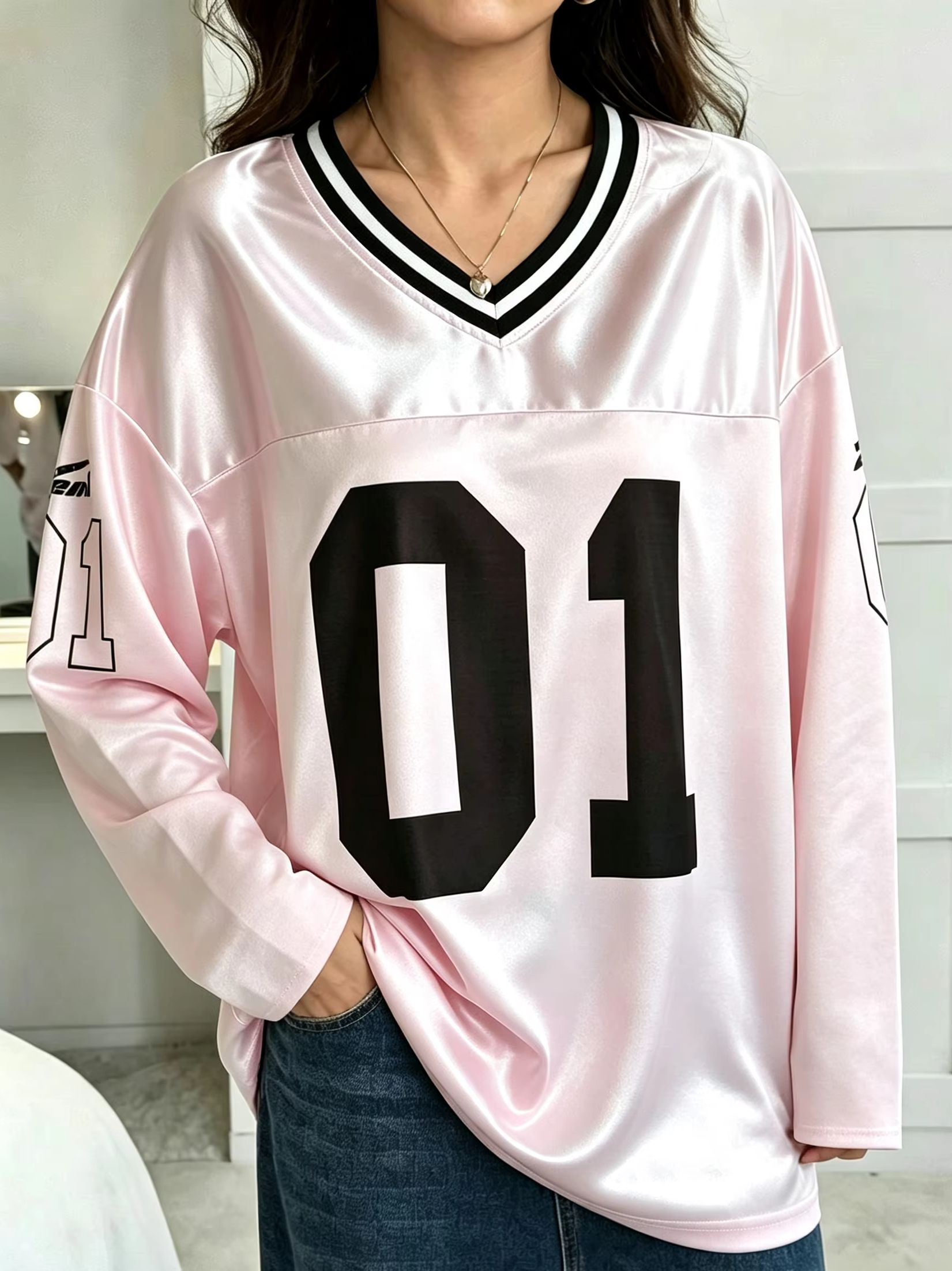 Vintage Fashion Aesthetic - Męska Damska Koszulka z Długim Rękawem