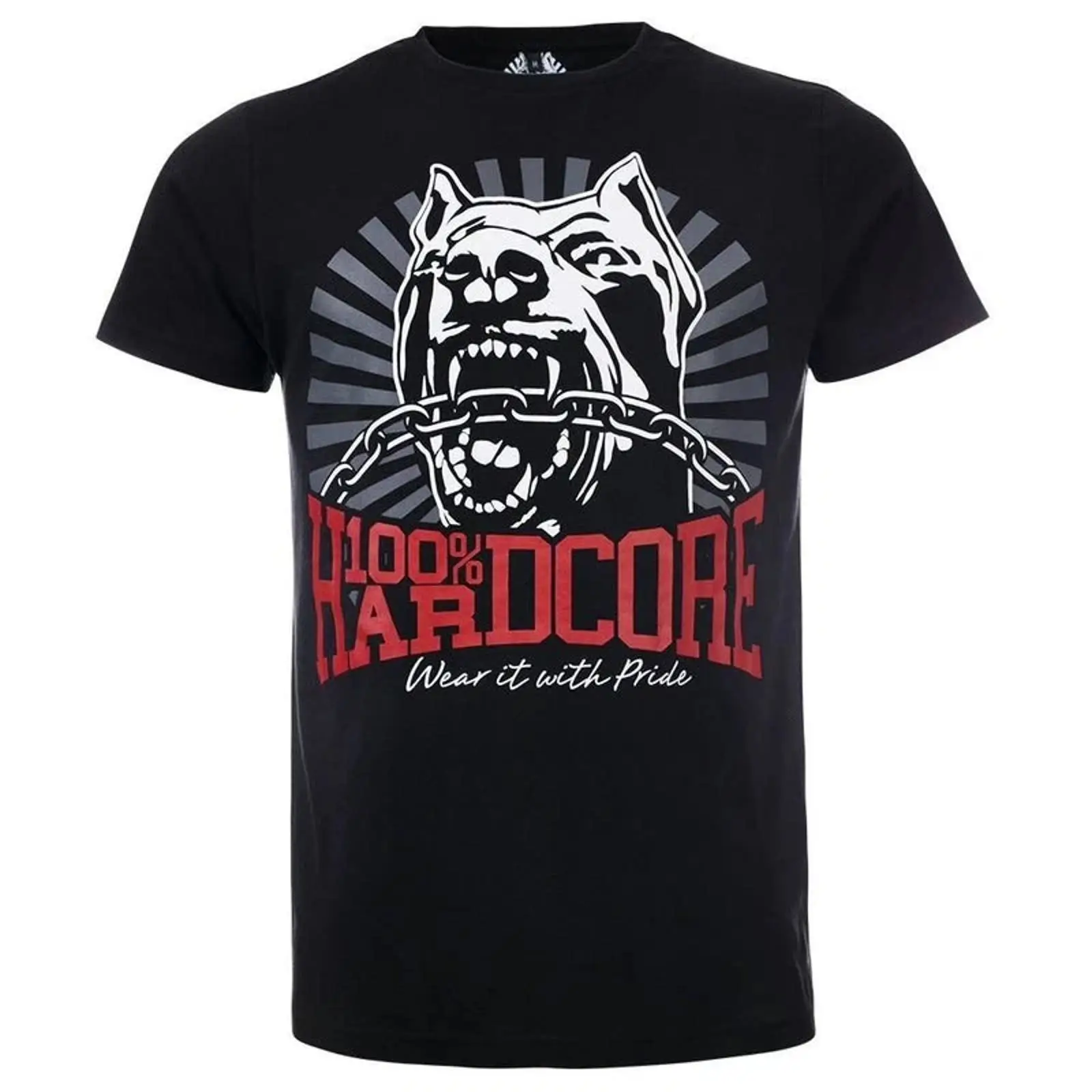 Vintage Fashion Herren - 100 HARDCORE Męska Koszulka T-Shirt z