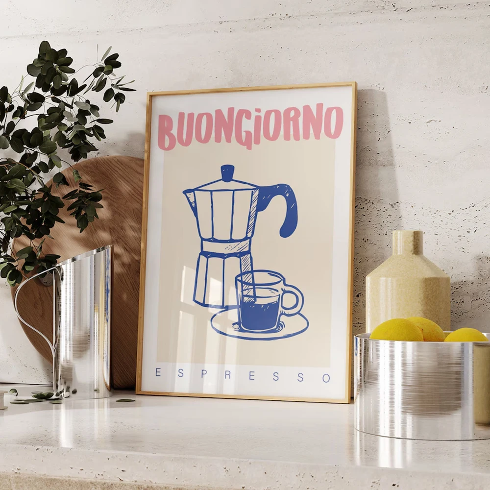 Vintage Fashion Wall Art - Nowoczesna kawa Espresso Wall Art Prints