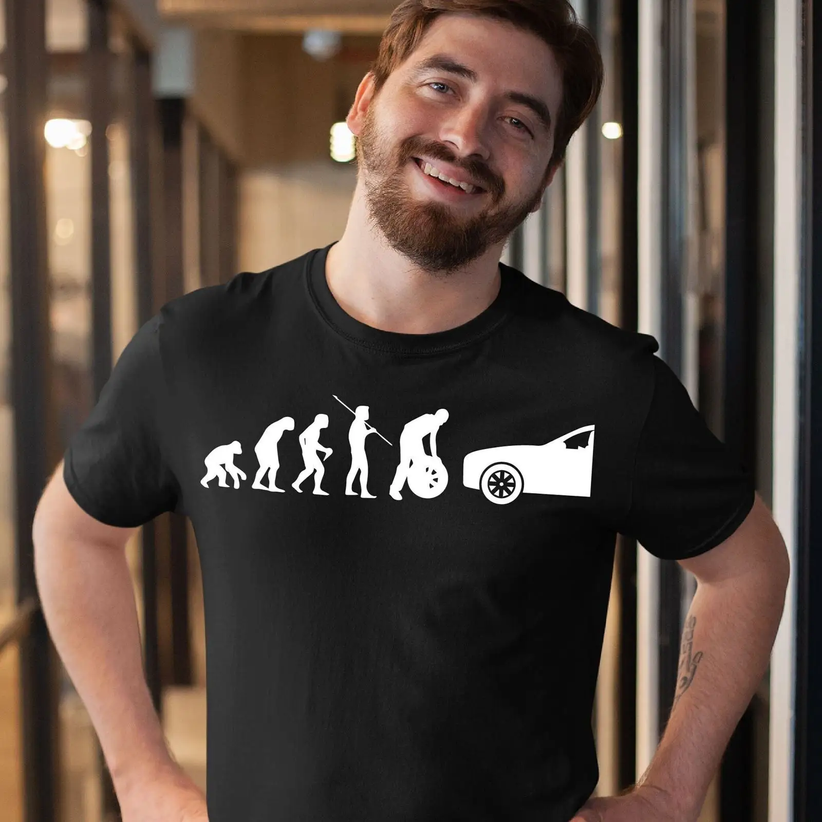 Vintage Fashion Wheel - Zabawna koszulka z motywem evolucji opon,