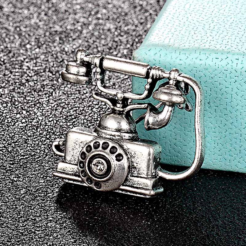 Vintage Fashion Hijab - Zlxgirl luksusowe antyczne srebro vintage telefon