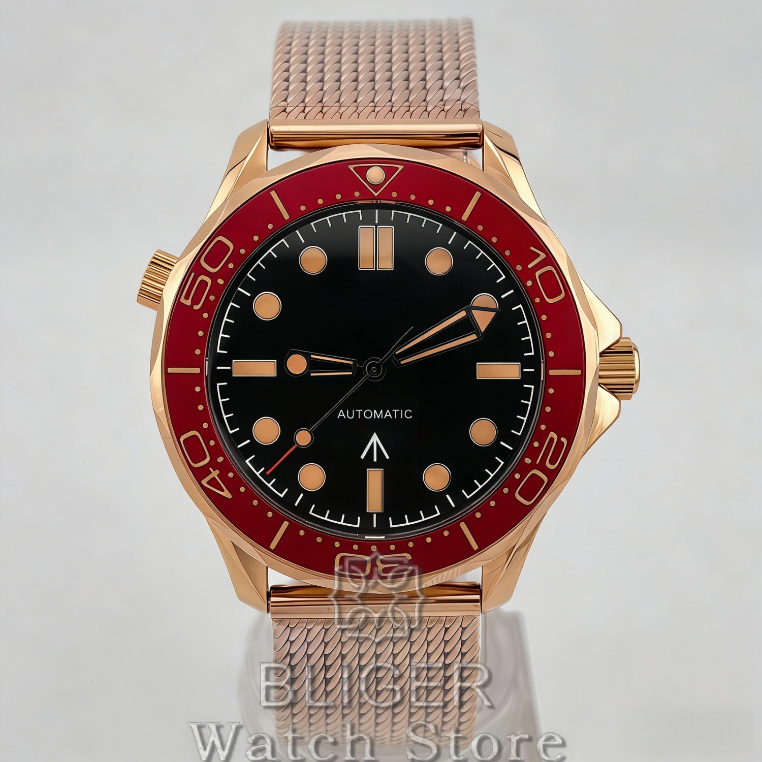 Vintage Fashion Complete - BLIGER Vintage Brązowy Różowe Złoto 41mm