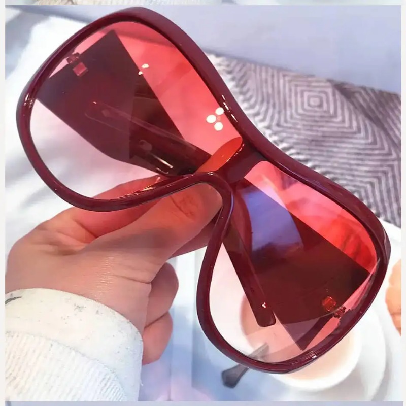 Vintage Fashion Female - Okulary przeciwsłoneczne One Piece Oversized Y2K