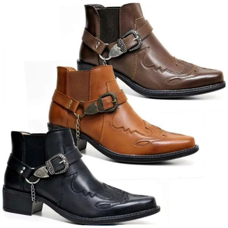 Vintage Fashion Aesthetic - Moda 2026 Męskie buty kowbojskie w