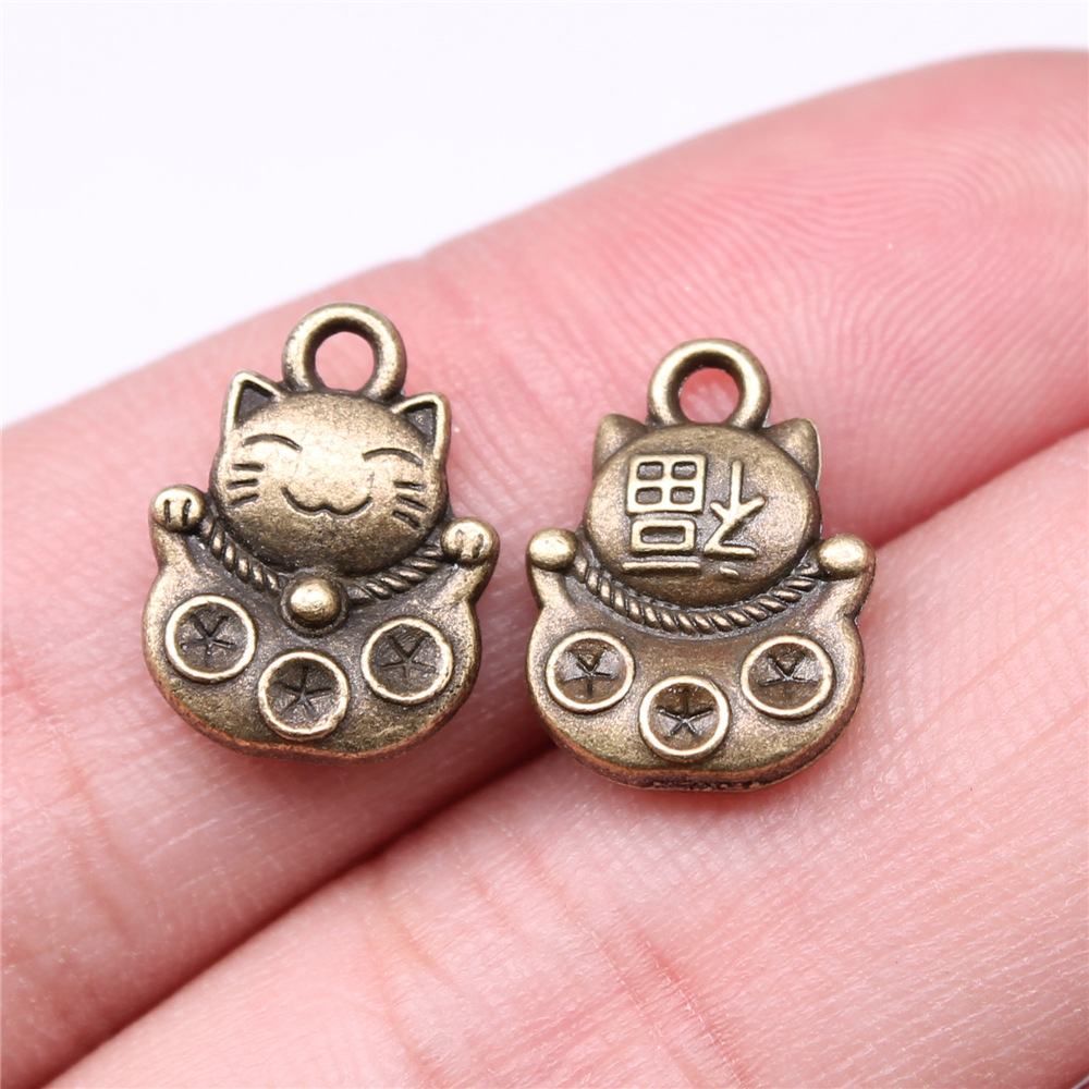 Vintage Fashion Stores - 10 szt. 15x11mm 3 Kolory Antyczne