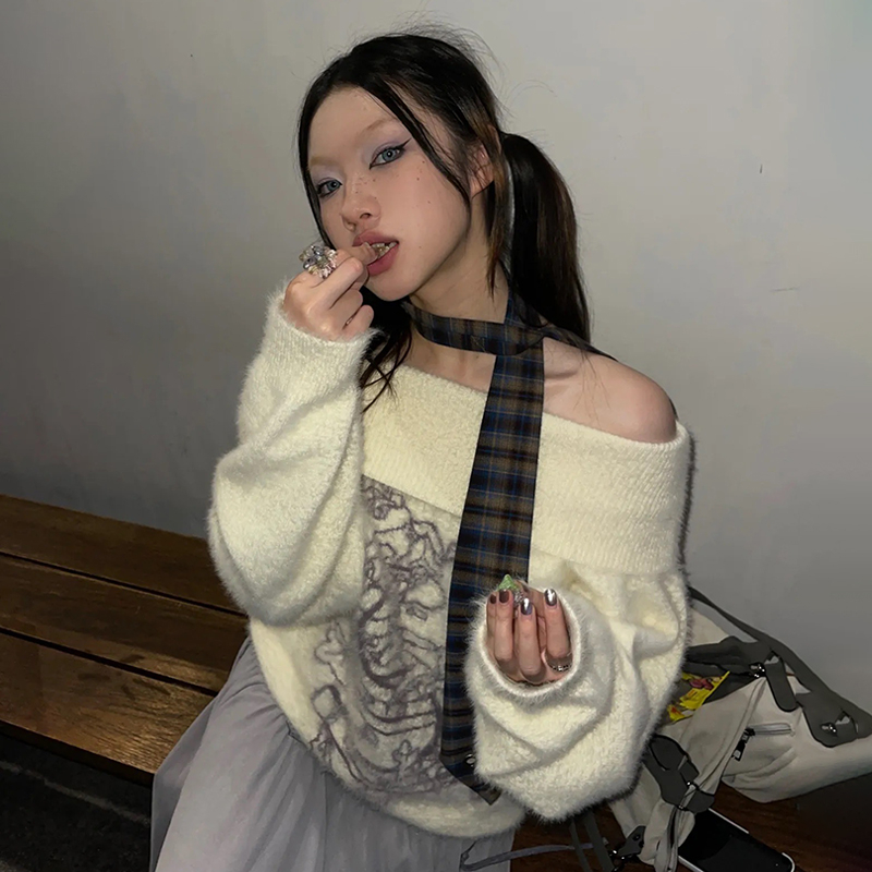 Karrram Japoński Sweter Y2k z  – Turtleneck Knit 90S recenzja i cena