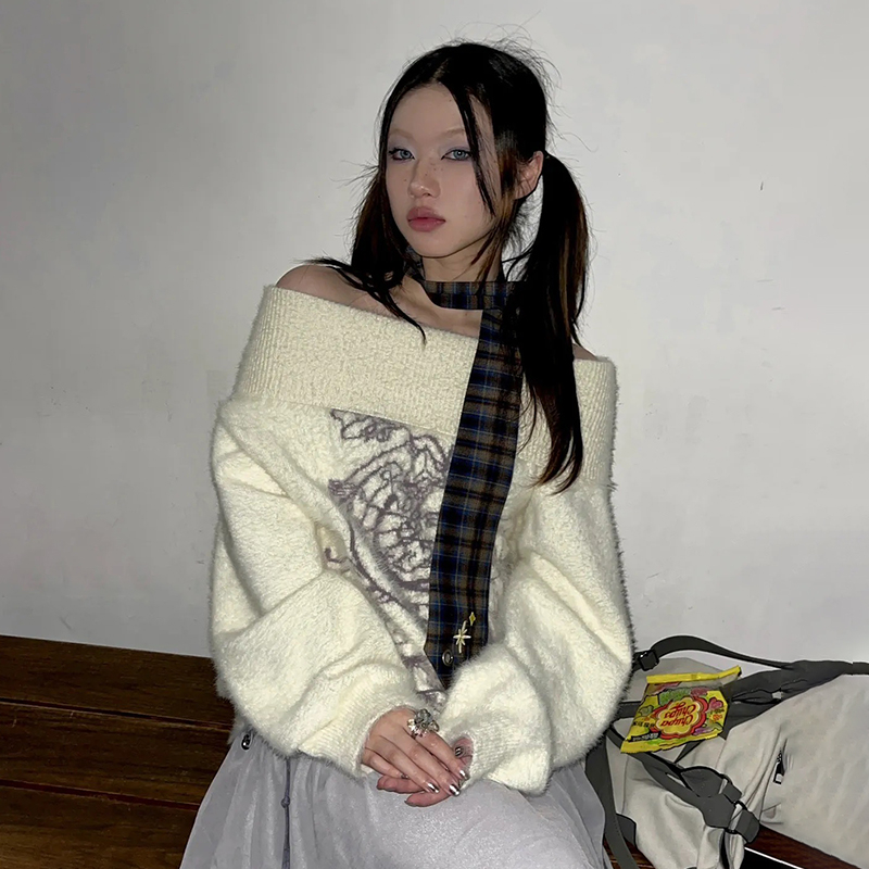Karrram Japoński Sweter Y2k z  – Turtleneck Knit 90S recenzja i cena