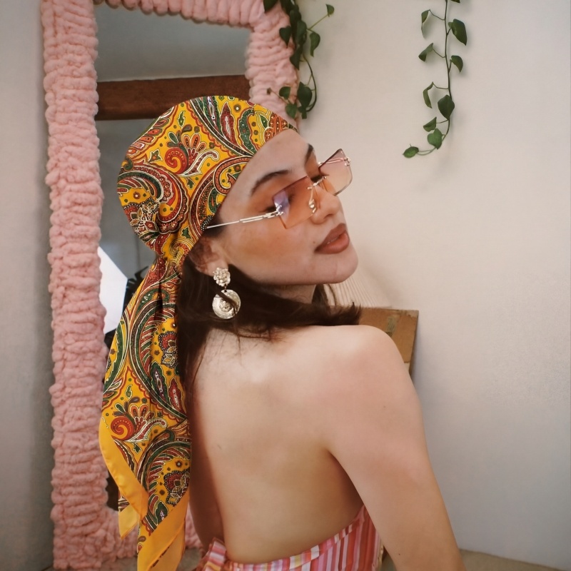Damska satynowa kwadratowa chu – Vintage Fashion Hijab recenzja i cena