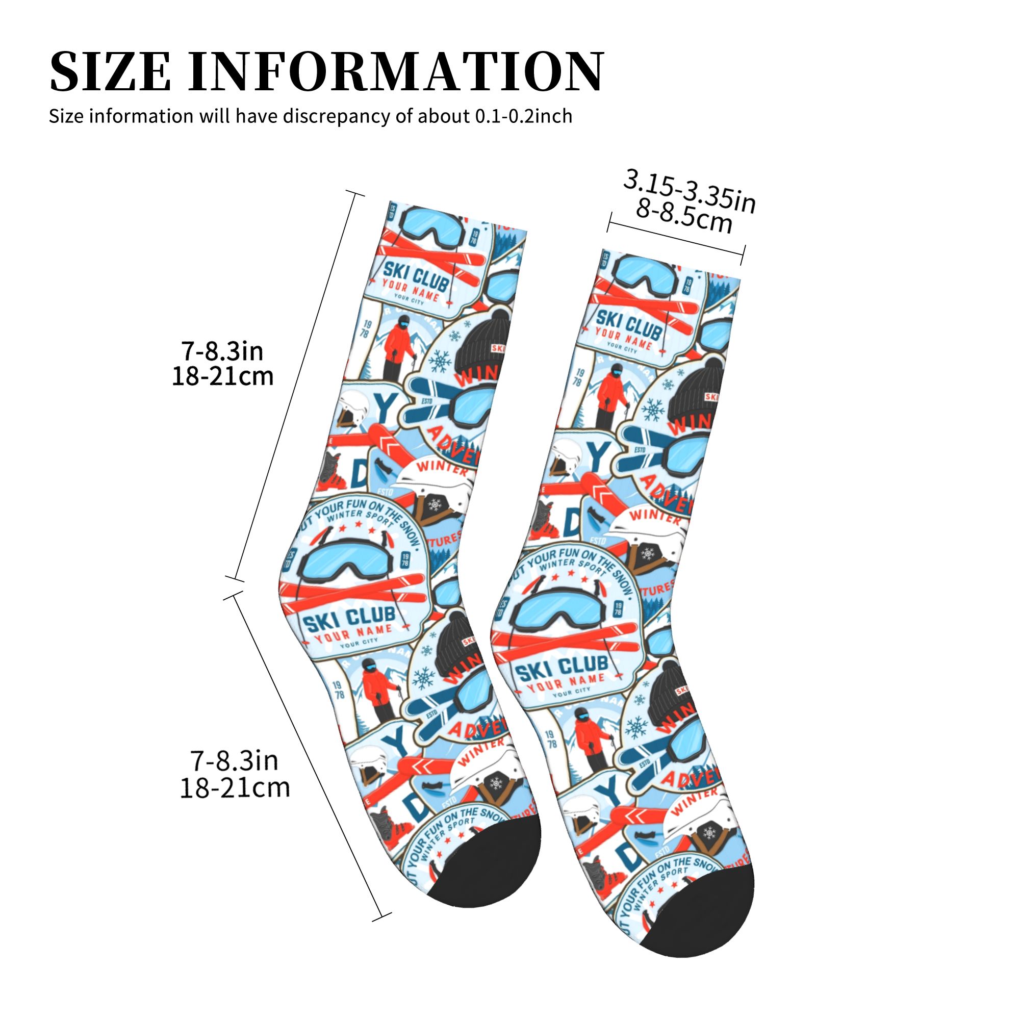 Skarpetki Vintage Red Blue Ski – Vintage Fashion Dress recenzja i cena