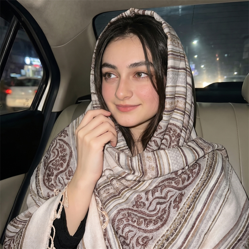 Vintage Szal Hidżab z Wzorem P – Vintage Fashion Hijab recenzja i cena