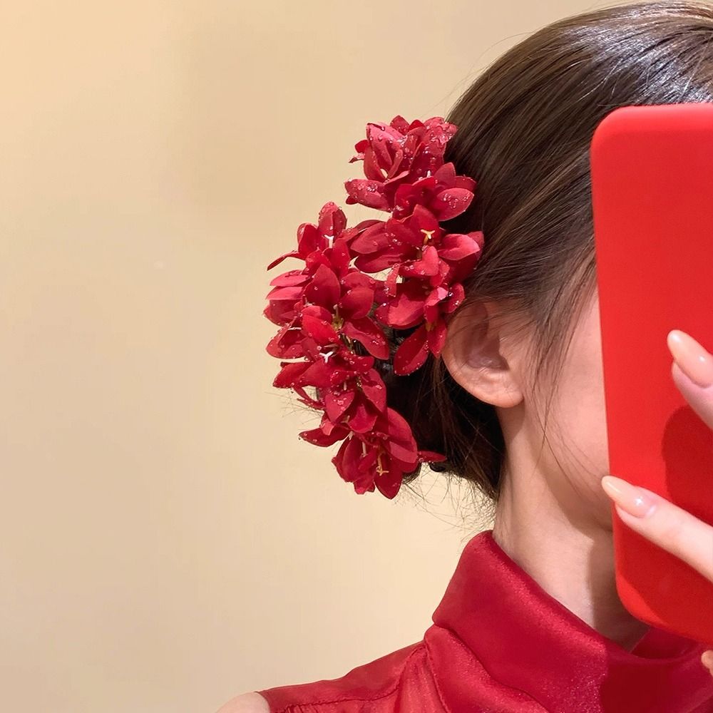 Róża Kwiat Czerwony Kwiat Wsuw – Vintage Fashion Ornaments recenzja i cena