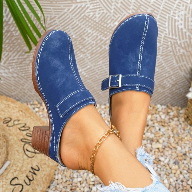 Damskie wsuwane klapki na słup – Vintage Fashion Aesthetic recenzja i cena
