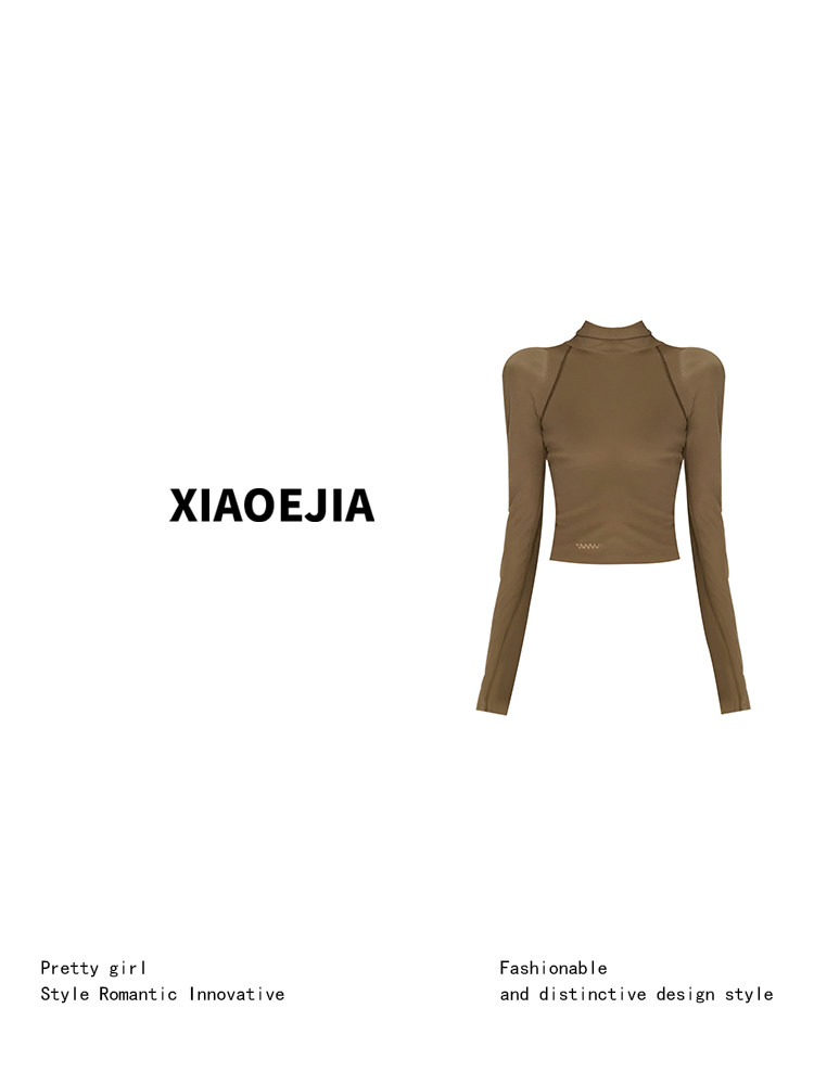 Damska zielona gotycka koszulk – Turtleneck Knit 90S recenzja i cena