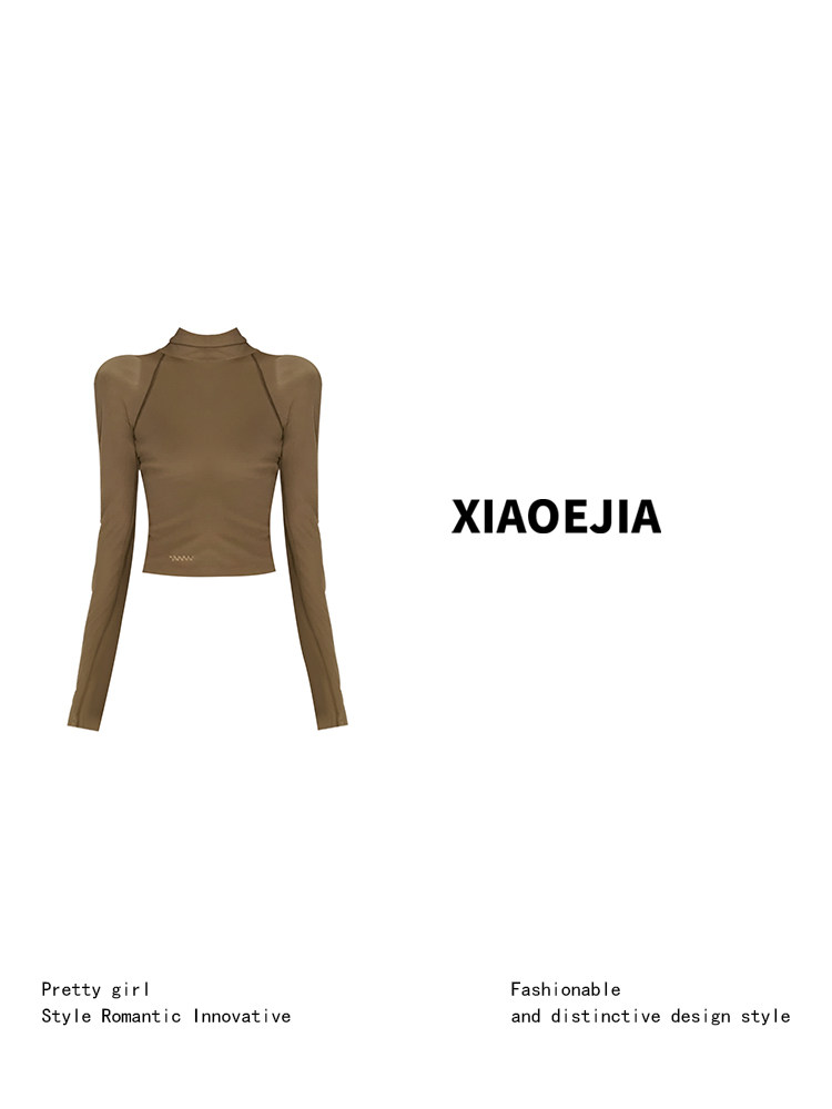 Damska zielona gotycka koszulk – Turtleneck Knit 90S recenzja i cena