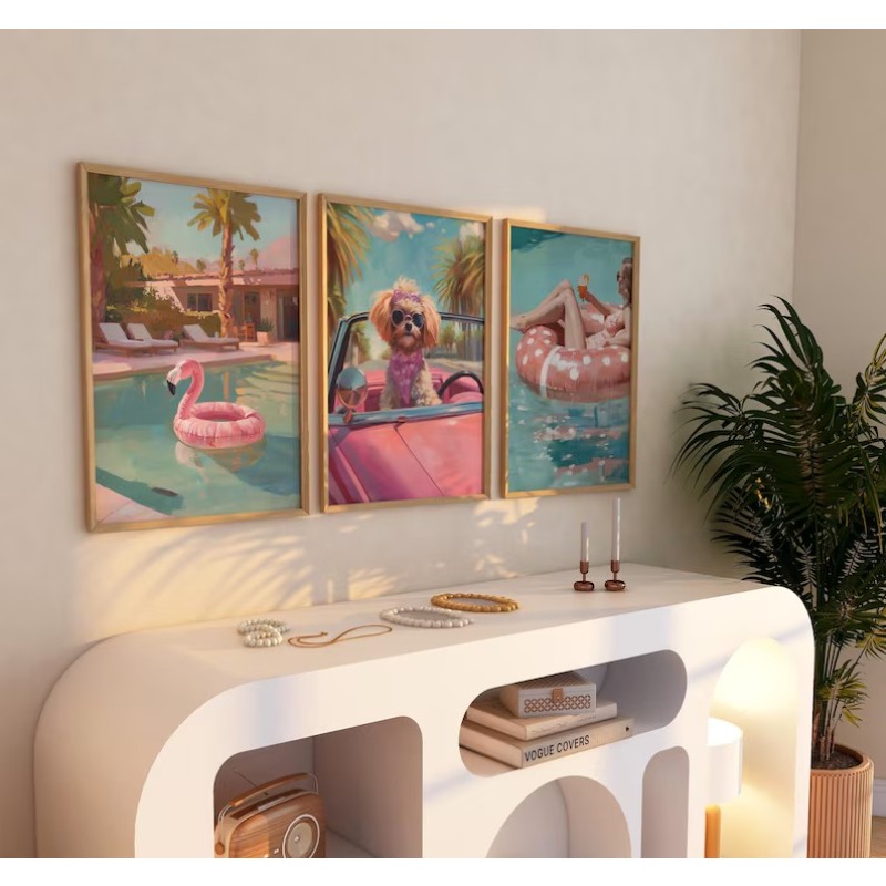 Vintage Plakat na Letnią Impre – Vintage Fashion Wall Art recenzja i cena
