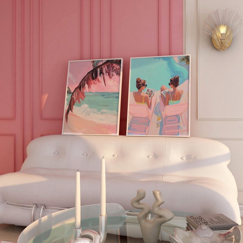 Vintage Plakat na Letnią Impre – Vintage Fashion Wall Art recenzja i cena