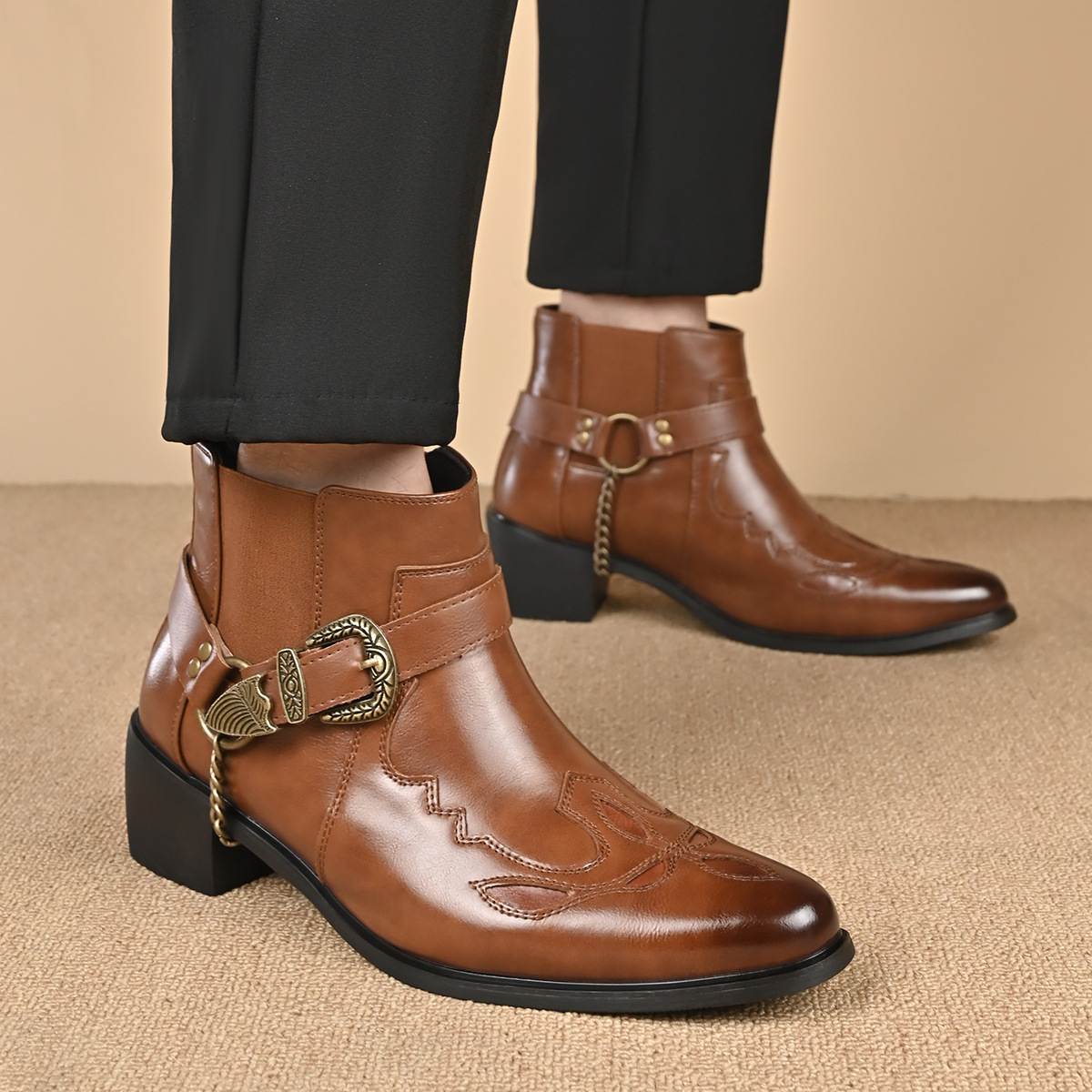 Moda 2026 Męskie buty kowbojsk – Vintage Fashion Aesthetic recenzja i cena
