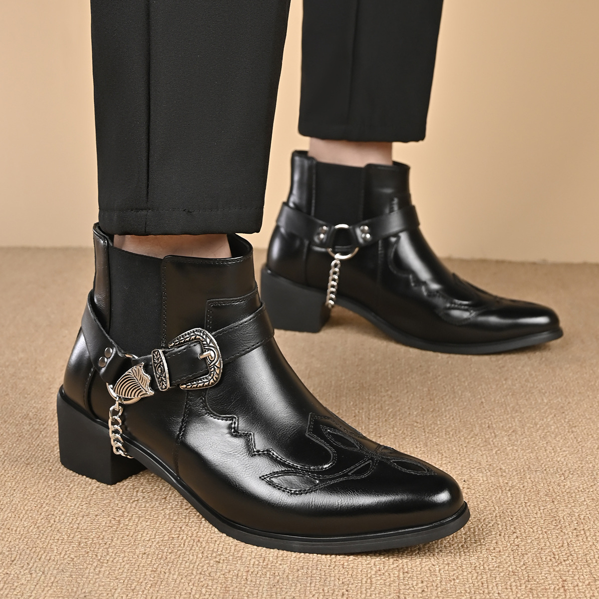 Moda 2026 Męskie buty kowbojsk – Vintage Fashion Aesthetic recenzja i cena