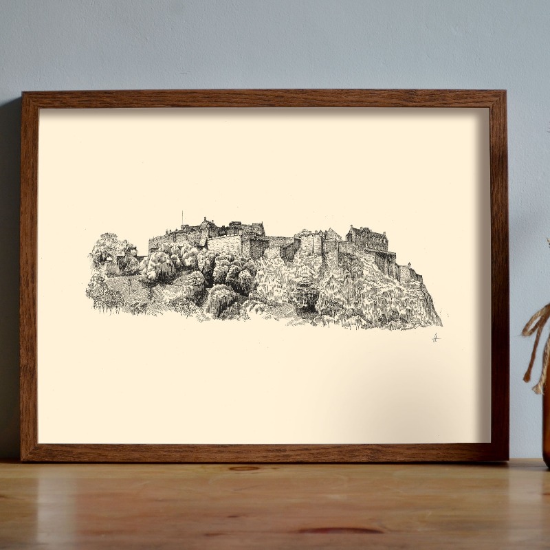 Vintage Edinburgh Castle Pen I – Vintage Fashion Wall Art recenzja i cena