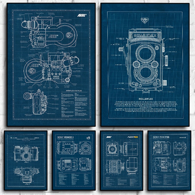 Vintage Leica Camera Blueprint – Vintage Fashion Wall Art recenzja i cena